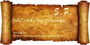 Sárkány Piroska névjegykártya