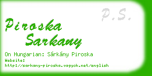 piroska sarkany business card